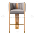 Faux leather grey Crawford bar stool